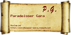 Paradeisser Gara névjegykártya